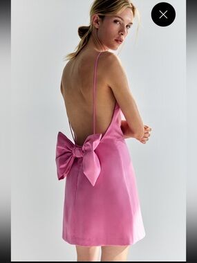 Bow Detail Low Back Dress